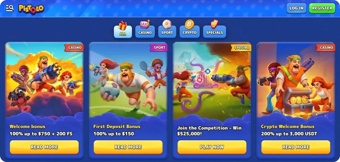 pistolo casino bonus all