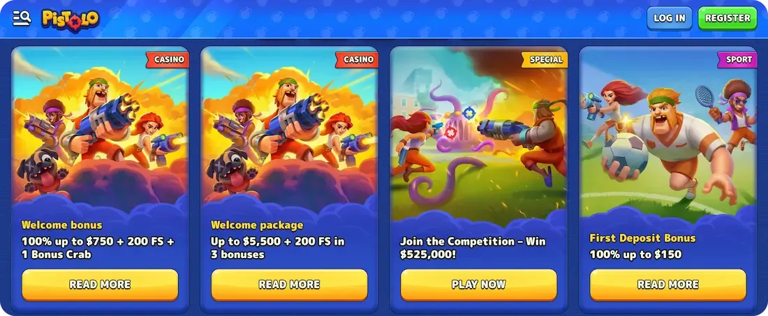 pistolo casino bonus all