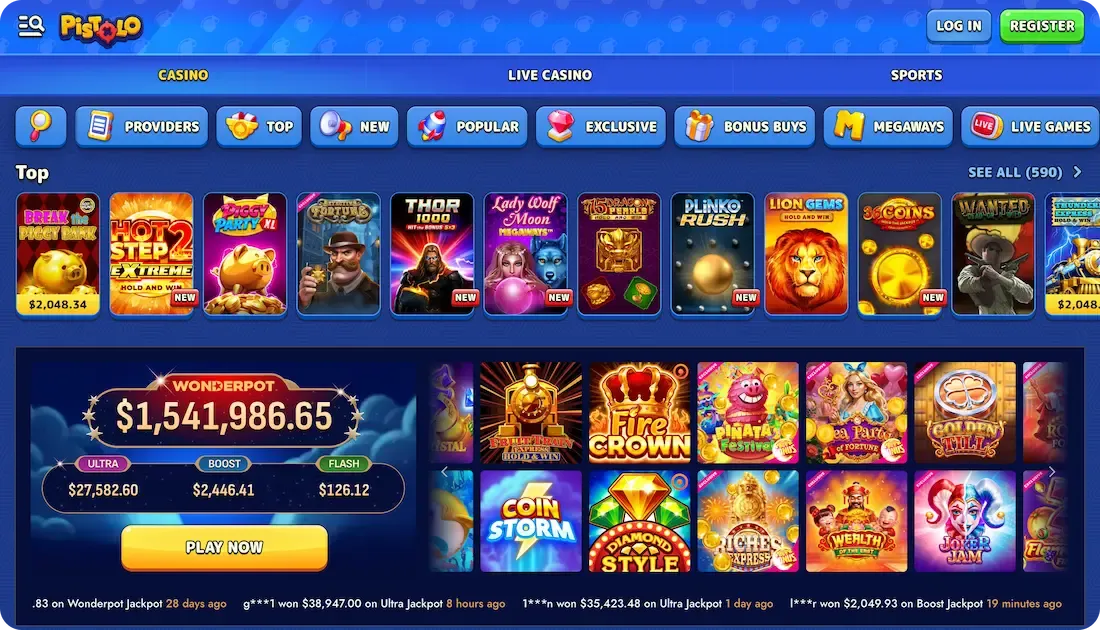 pistolo casino games