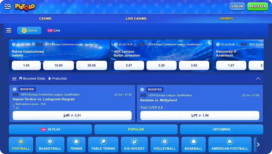 pistolo casino sport