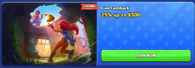 Live Cashback Bonus